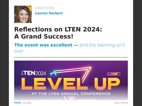 Reflections on LTEN 2024: A Grand Success!